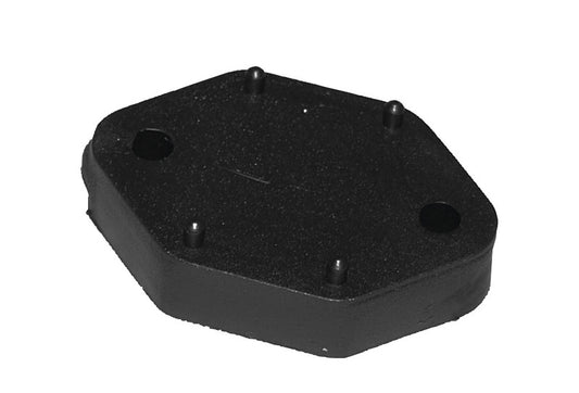 Afstandsplaat, hoogte 10mm, zwart