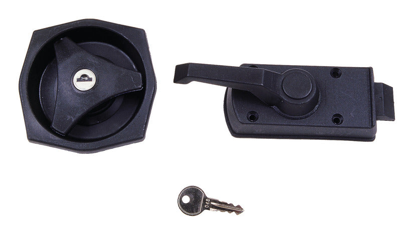 Caravan deurslot zwart 25-35mm wanddikte