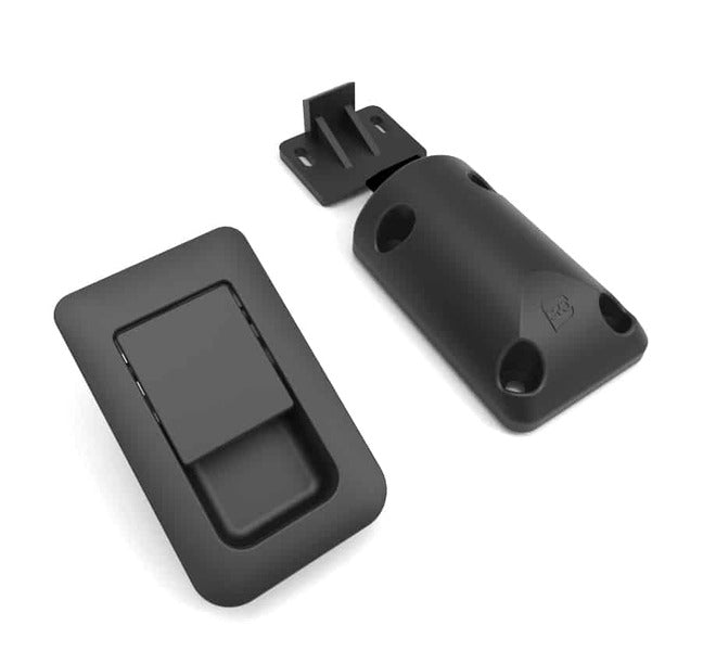 Kliksluiting Snaplock 36 x 59 mm voor deurdiktes van 12 - 18 mm - Matzwart