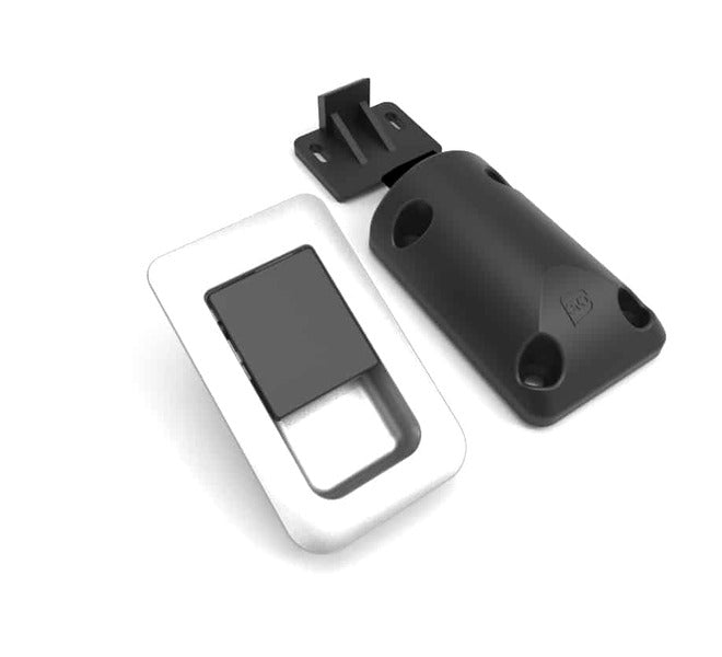 Kliksluiting Snaplock 36 x 59 mm voor deurdiktes van 12 - 18 mm - Mat chroom / zwart