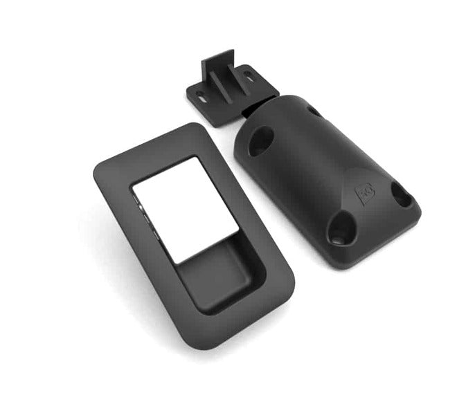 Kliksluiting Snaplock 36 x 59 mm voor deurdiktes van 12 - 18 mm - Mat zwart / Chroom