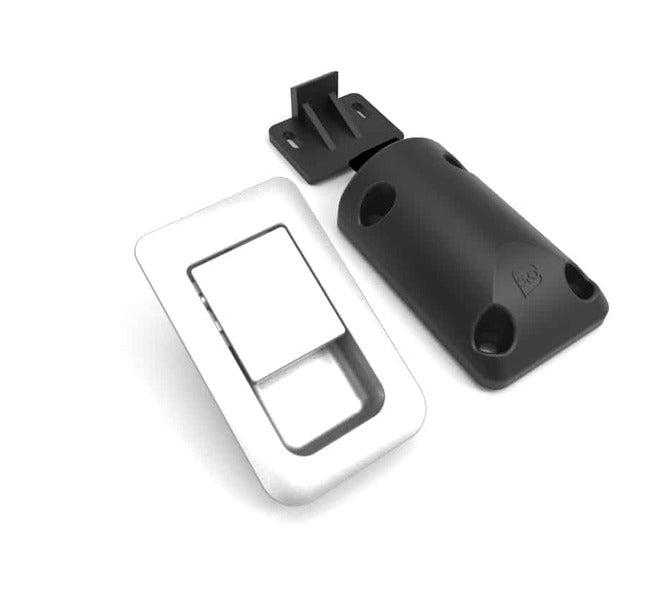 Kliksluiting Snaplock 36 x 59 mm voor deurdiktes van 12 - 18 mm - Mat chroom