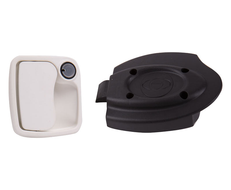 Eurogarage slot wit zonder cilinder + sleutel /30mm/m met schroeven