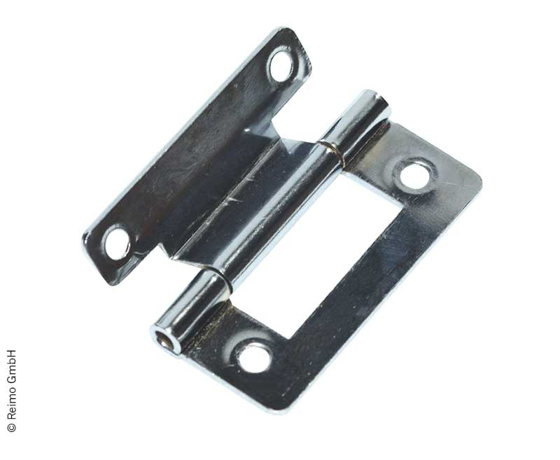 Klepscharnier 1 klep offset 50mm messing geplateerd