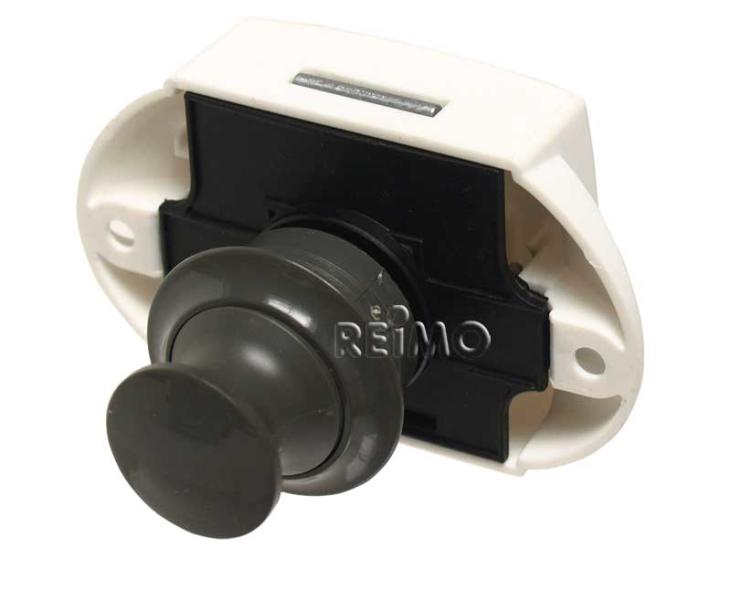 Push Lock - meubelslot grijs