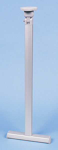 Klapbare tafelvoet zilver met T-voet - hoogte 720 mm Verbinding bovenaan