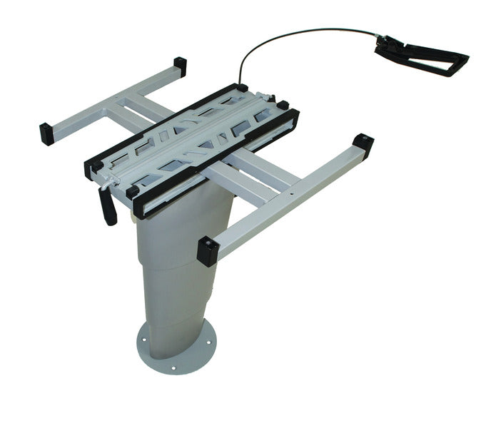 Eenkolom heftafel Primero Comfort, 345-705mm, zilvergrijs