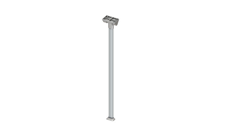 Onderstel voor een klaptafel, met een neerklapbaar blad