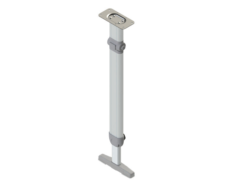 Onderstel voor een klaptafel, met een neerklapbaar blad en een onderstel
