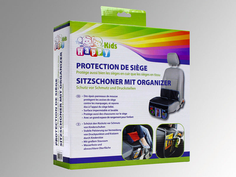 Stoelbekleding met organizer - zwart