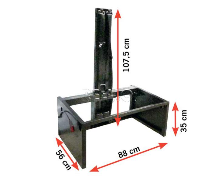 3-puntsgordelschraag B88 x D56 x D56 x H107,5 cm