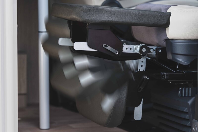 Beensteunen – Fiat Ducato, Citroën Jumper, Peugeot Boxer – Captain Chair-stoel – Antraciet