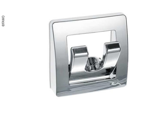 kapstokhaak, chroom, opvouwbaar, met 2 haken, 58x58x13mm, los