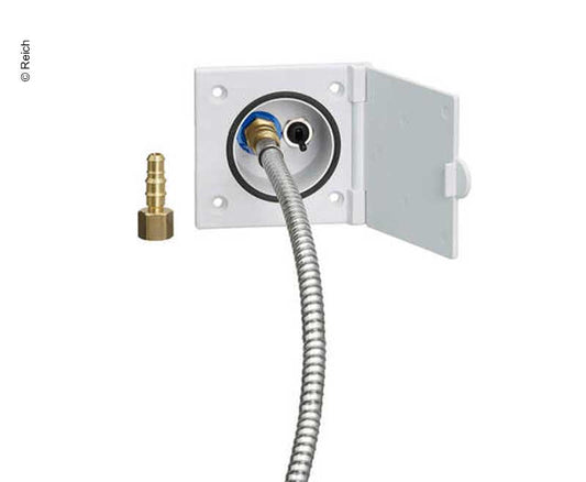 Watercontactdoos stootvast met douchearmatuur fiat bianco