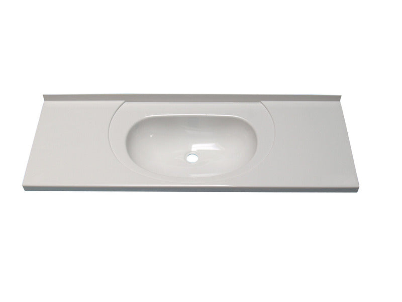 Ingebouwde wastafel, ABS, wit