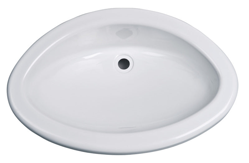 Ovale Maxi wastafel, materiaal Polystrol wit glanzend wit