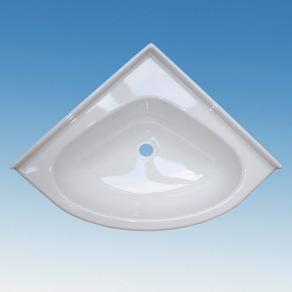 Mini hoekwastafel 345x345mm wit