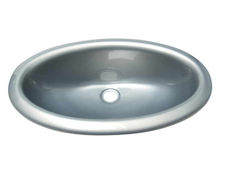 Wastafel - Ovaal materiaal Kunststof hoogglans zilver