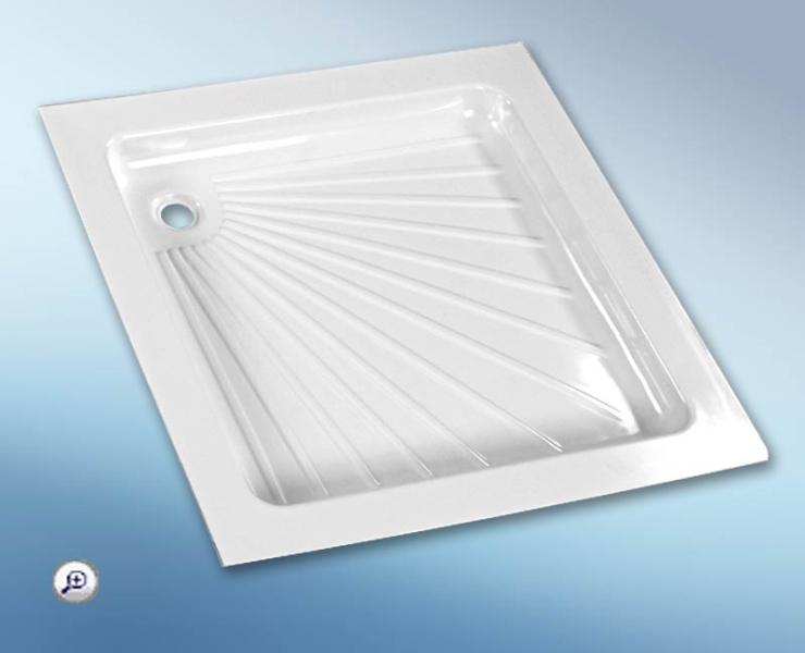 Kunststof douchebak wit, 665 x 655 x 655 x 80 mm
