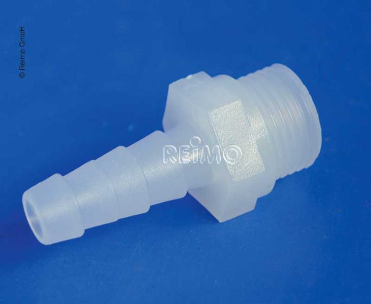 Overgangsconnector 1/2' naar 10mm slang. (partijen = uitgepakt)