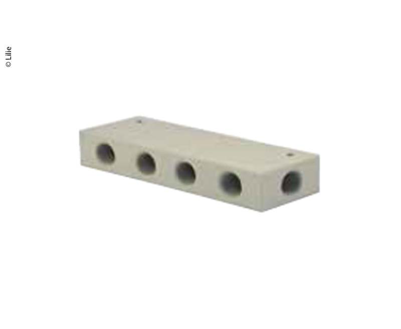 LILIE waterverdeelblok 6x3/8" wit-geel