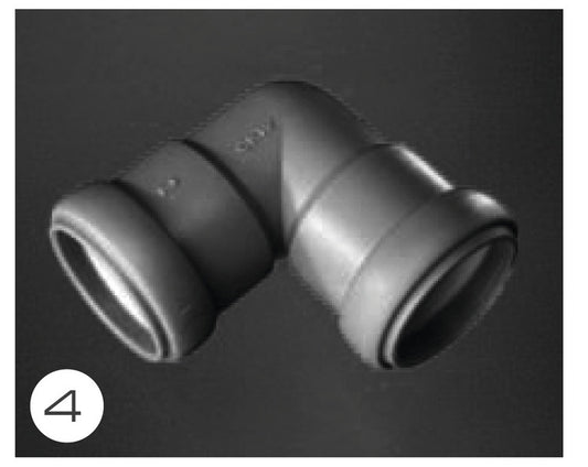 Rioolwaterafvoersysteem 28 mm met rubberen afdichting