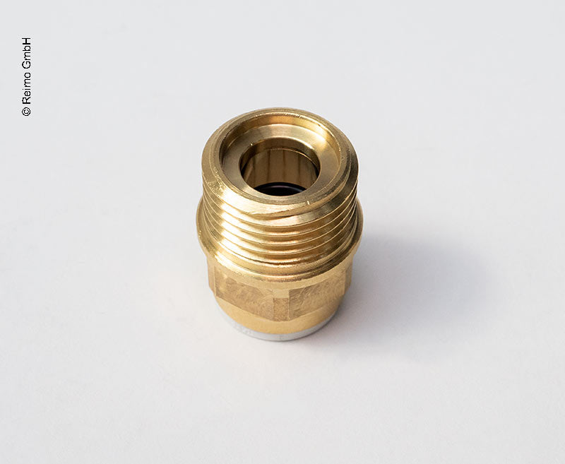 Koppeling 12mmx1/2 Messing