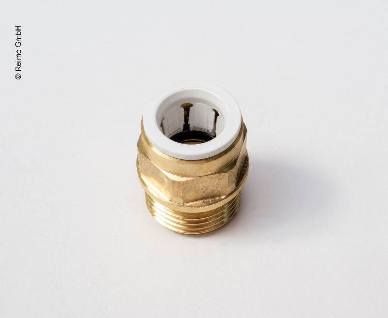 Koppeling 12mmx1/2 Messing
