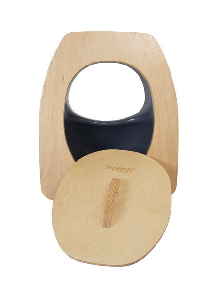 Uitscheidingsset Separett Privy met houten zitting, grijs
