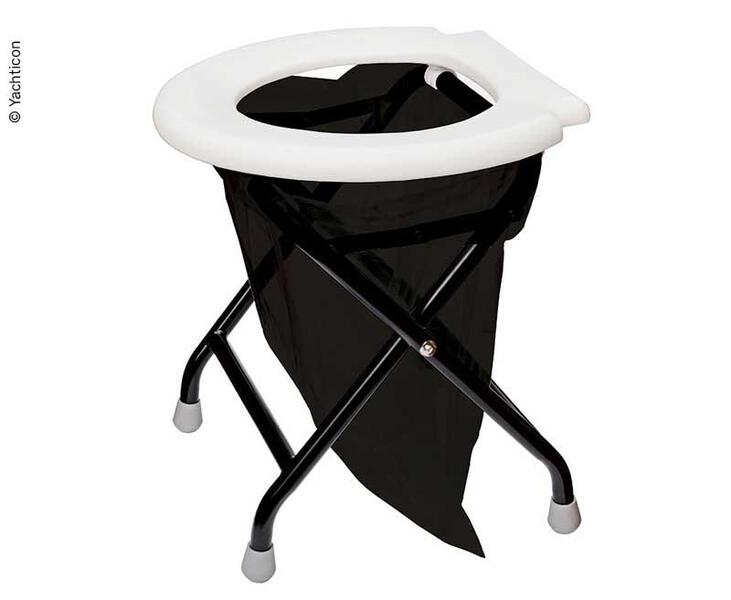 Yachticon vouwtoilet wit, Incl. 6 tassen