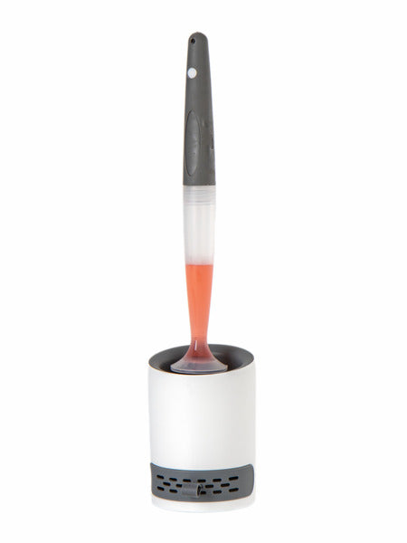 Toiletborstel silicone - wit/grijs