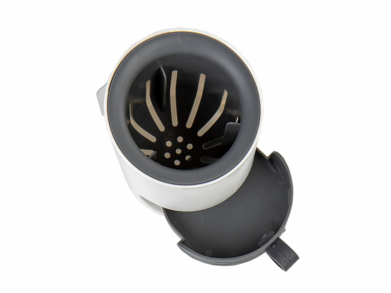 Toiletborstel silicone - wit/grijs