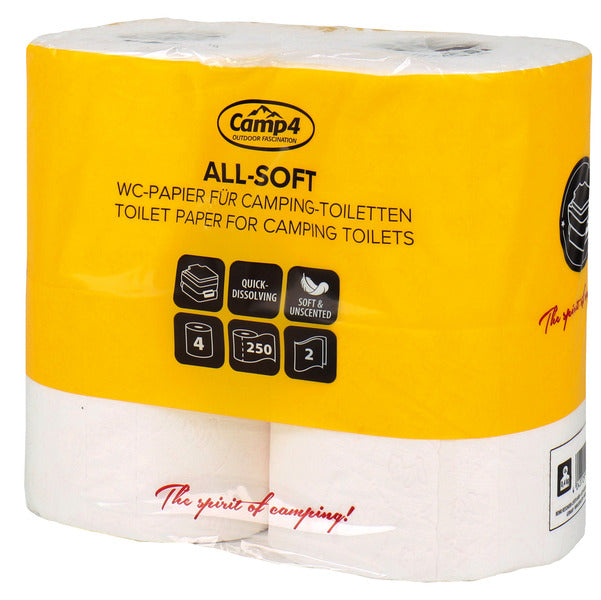 Toiletpapier CAMP4, 2-laags, 4 rollen
