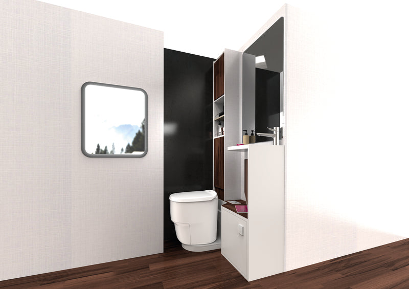 Clesana C1 - waterloos toilet met L-adapter