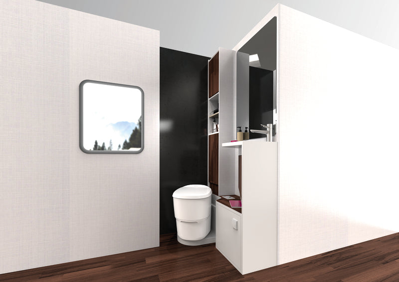 Clesana C1 - waterloos toilet met L-adapter
