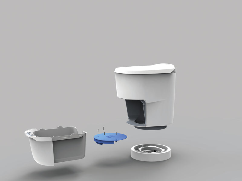 Clesana C1 - waterloos toilet met ronde voet