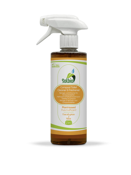 Reinigings- en verfrissingsmiddel voor composttoiletten en droogtoiletten – Voor DE, FR, EN, NL – 0,5 liter