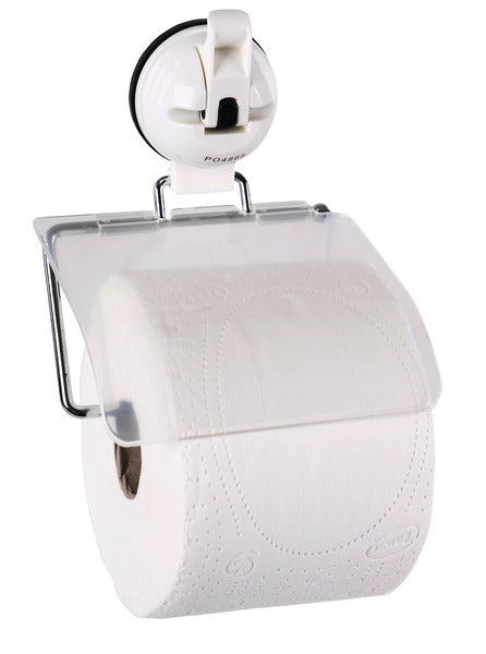 Toiletrolhouder met zuignap, wit, tot 3kg