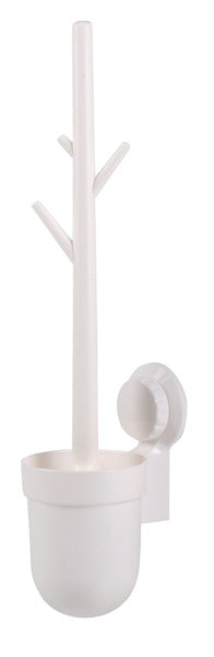 Toiletborstel met zuignap, wit