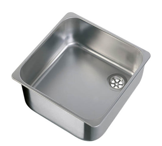 Carbest spoelbak 360x360x150mm, inbouwmaten 336x336mm, zonder afvoer