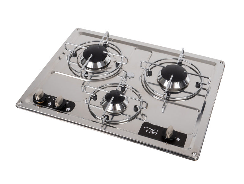 Kachel 3-pits roestvrij staal B47 x D36 x D36 x H4+9 cm