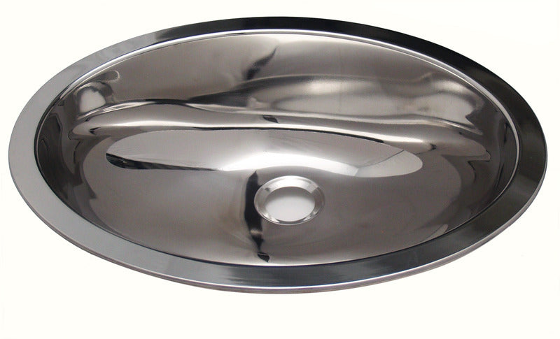 Spoelbak RVS oval