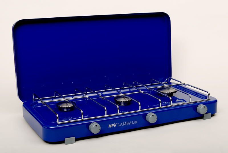 Gasfornuis Lambada met ontstekingszekering 3 vlam - Blauw - 30 mbar
