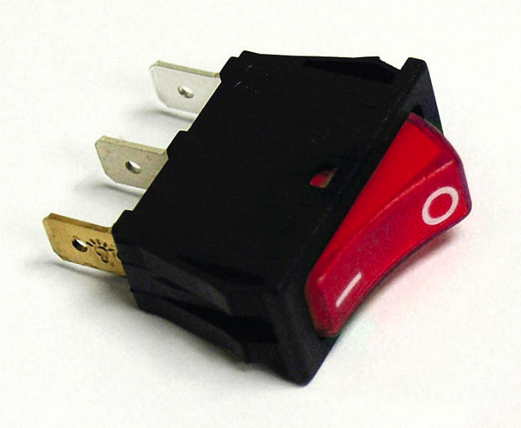 Wippschalter 12V/24V Rood