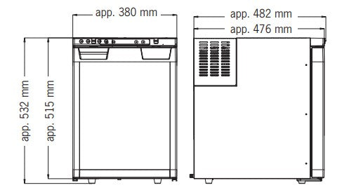 Compressor Camper koelkast LR50L 12V Links\Rechts scharnierend
