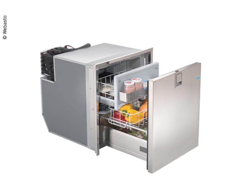 Ladekoelkast 65L Inox 12/24V DC, Vorstvrij