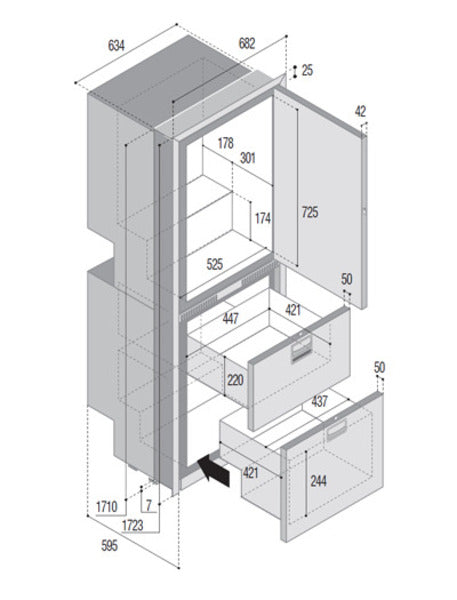 Koelkast DRW360A Edels