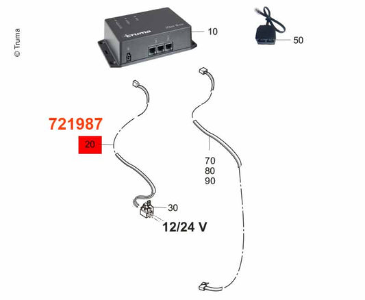 Aansluitkabel 12/24V