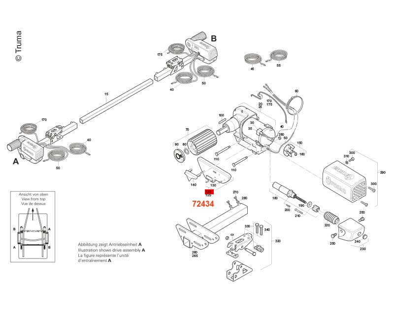 Afdekplaat motor "A" SER