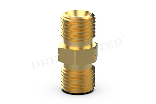 DREHMEISTER Dubbele nippel, slangaansluiting G 1/4" linksdraaiend